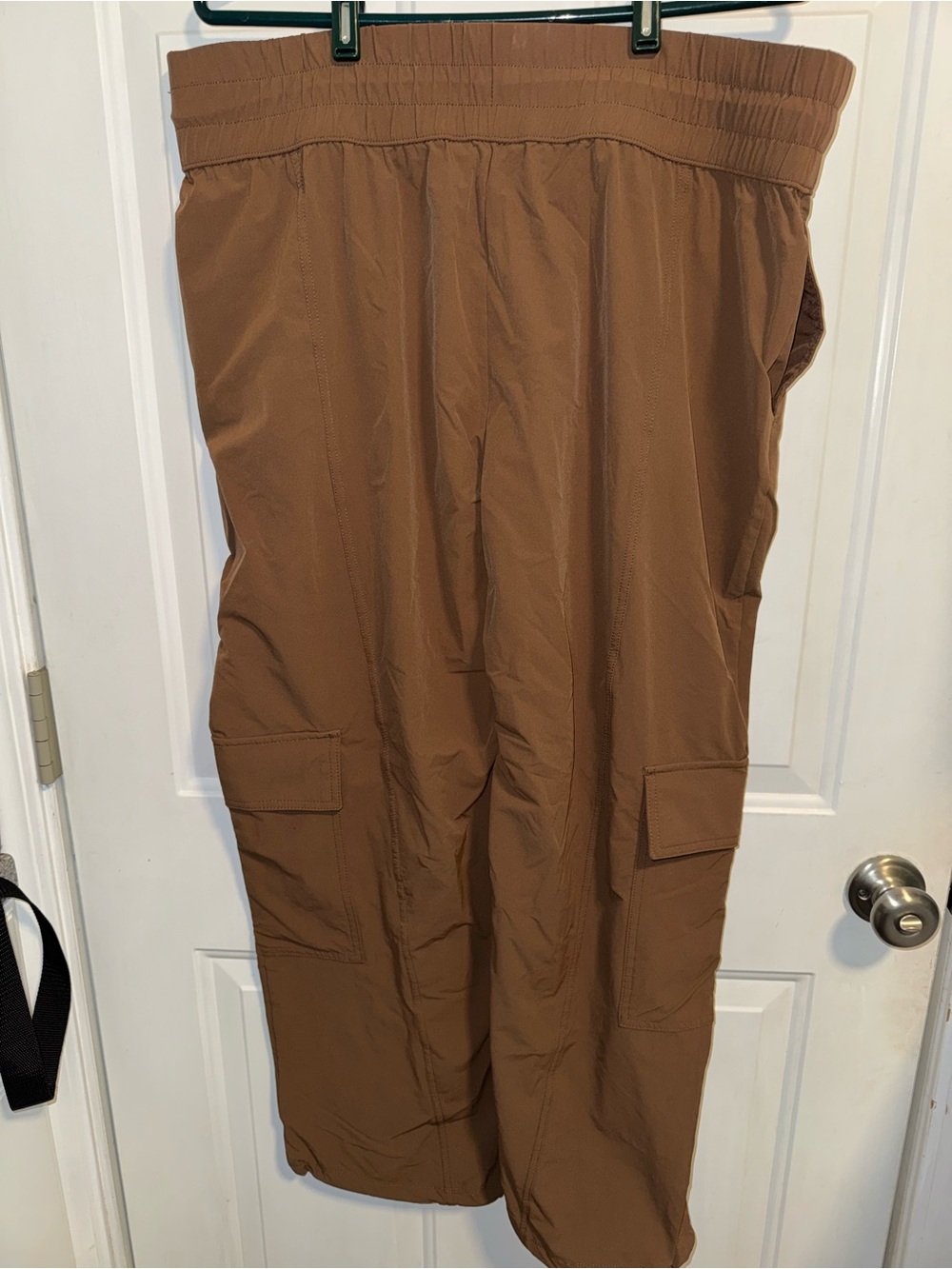 Women’s Brown Cargo Jogger Pants - Elastic Waist